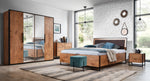 Load image into Gallery viewer, Loft Mirrored Folding Door Wardrobe 204cm in Lancelot Oak
