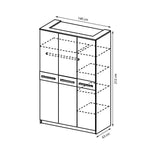 Load image into Gallery viewer, Cremona 3 Door Wardrobe 140cm
